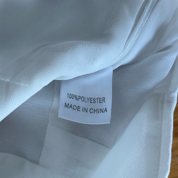 Princess Polly Ariah Long Sleeve Top Womens US 4 White Eco Recycled Square Neck - Picture 7 of 9